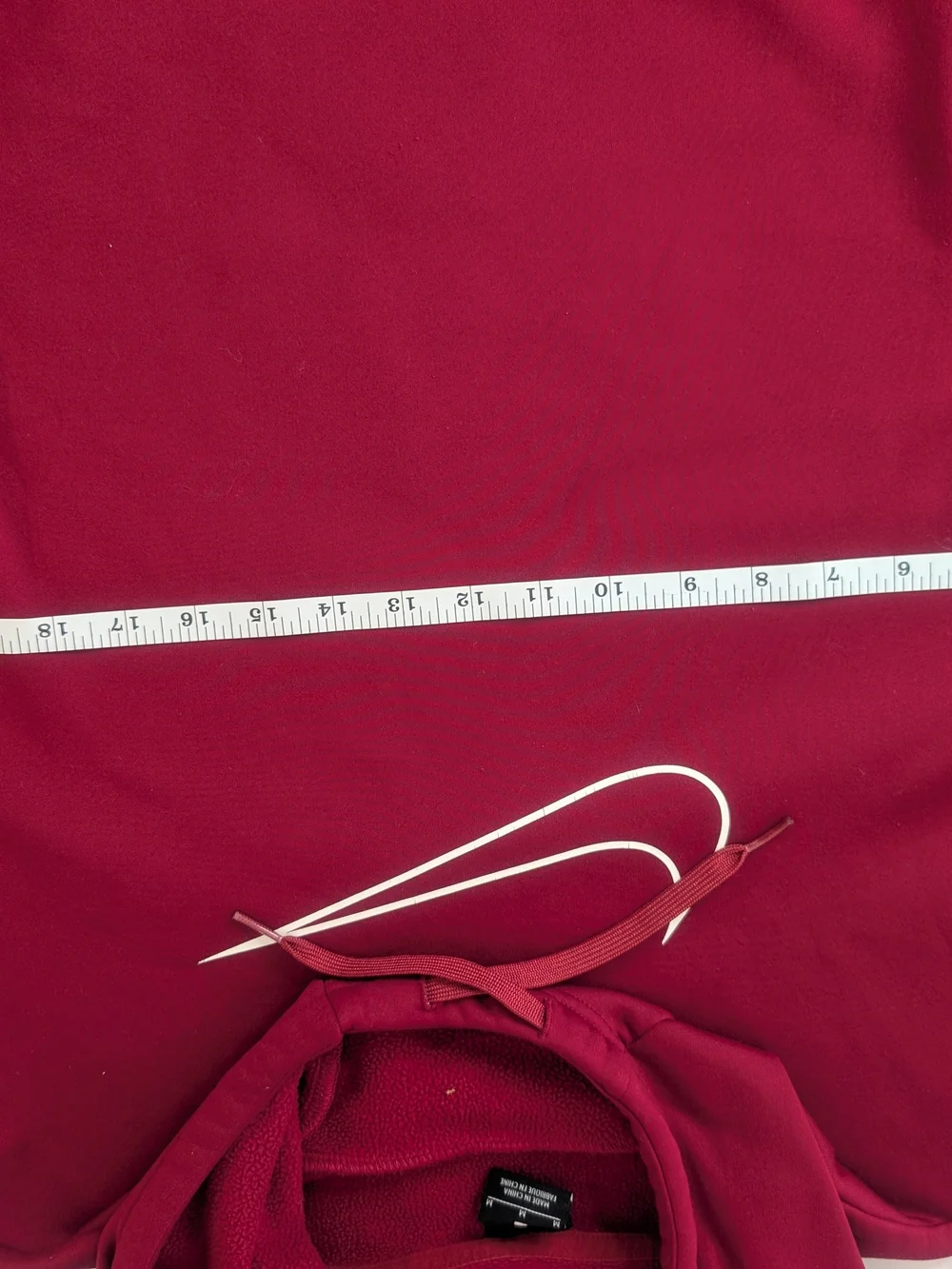 Nike Women's Medium Burgundy Cowl neck Hoodie with White Swoosh
